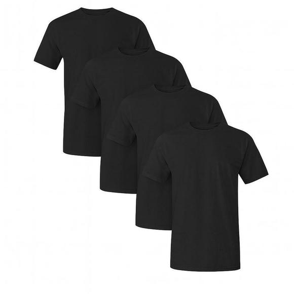 Alfani Men’s 4-Pack Slim Fit Crewneck T Shirt  TAGLESS Shirts Black XL NWOT - Picture 1 of 3